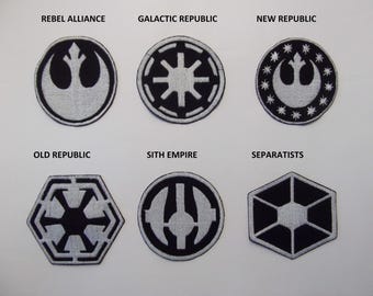 STAR WARS large sew on patches black and white patches