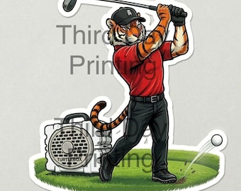 Tiger Golf Sticker