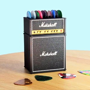 Mini Guitar Half Stack Amp Pick Holder Marshall Guitar lover gift Band Player Amplifier Decor Magnetic pick storage Amp Pick Holder Marshall