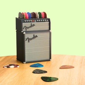 Mini Guitar Half Stack Amp Pick Holder Fender Guitar lover gift Band Player Amplifier Decor Magnetic pick storage Amp Pick Holder Fender