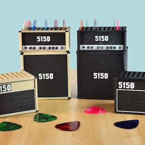 Mini Guitar Half Stack Amp Pick Holder 5150 Guitar lover gift Band Player Amplifier Decor Magnetic pick storage Amp Pick Holder Marshall