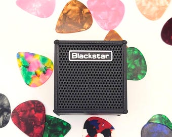 Mini soporte para púas de amplificador de guitarra Blackstar ID:X Regalo para amantes de la guitarra Banda Jugador Amplificador Decoración Soporte para púas Soporte para púas de amplificador Marshall Naranja Fender