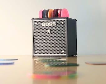 Mini Guitar Amp Pick Holder Boss katana  Guitar lover gift Band Player Amplifier Decor 8 pick holder Amp Pick Holder Marshall Orange Fender