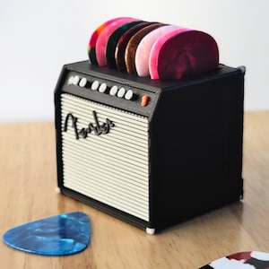 Mini Guitar Amp Pick Holder Fender Guitar lover gift Band Player Amplifier Decor 8 pick holder Amp Pick Holder Marshall Gibson Orange Fender