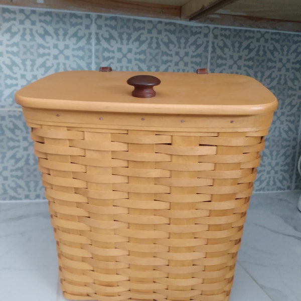 Longaberger 2000 New Large Mail Basket w/Protector and Hardware