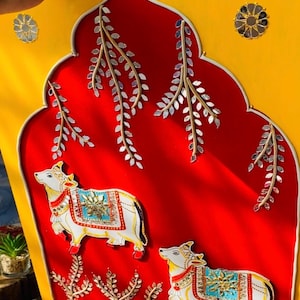 Traditional Indian lippan art