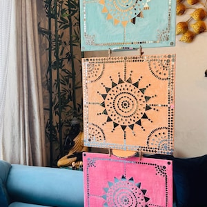2 piece lippan art set for wall decor
