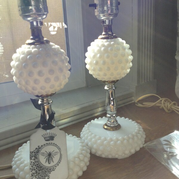 Vintage Milk Glass Lamps