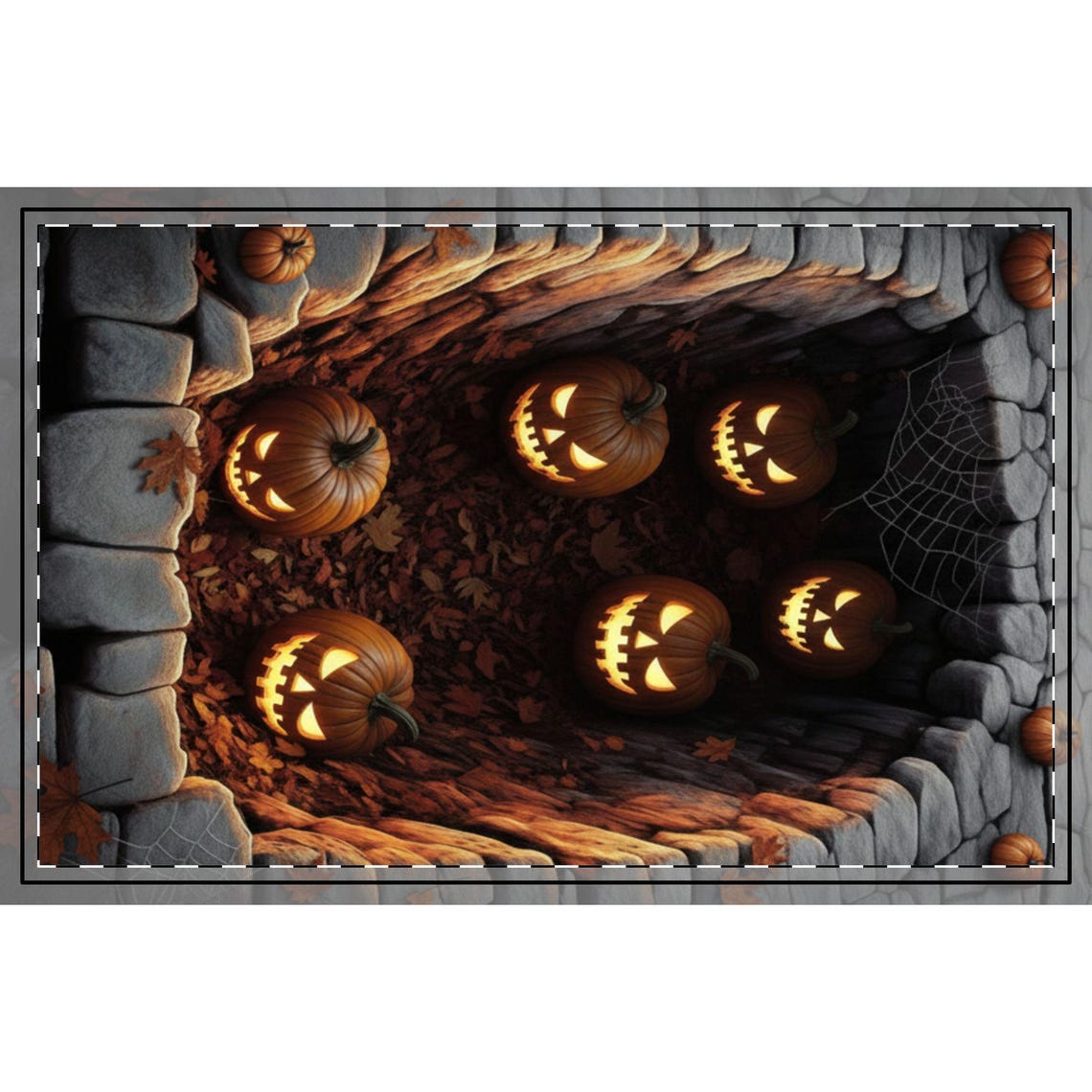 Halloween-themed Area Rug With Spooky Pumpkin Design, Halloween Area ...