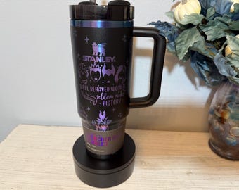 Villains Laser Engraved 30oz Stanley Tumbler, Black Chroma Tumbler