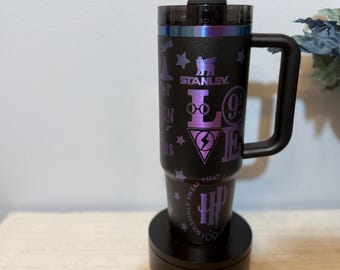 Wizard Laser Engraved 30oz Stanley Tumbler, Black Chroma Tumbler, 2 styles available