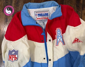 Vintage 1990s Houston Oilers Apex One Jacket XL - Etsy