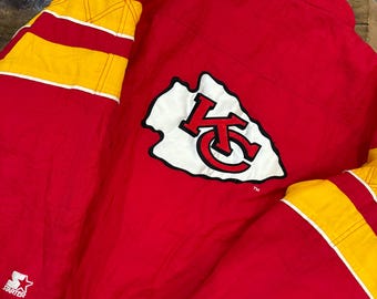 Chaqueta de titular vintage de los Kansas City Chiefs de los años 90, talla XL