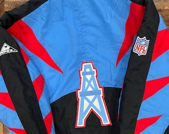 Houston Oilers Vintage 80s Starter Satin Bomber Jacket - NFL