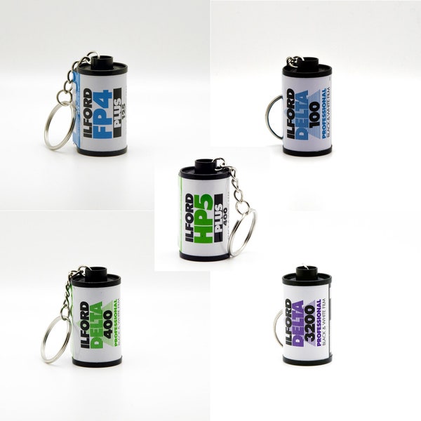 Ilford Film Roll Keychains