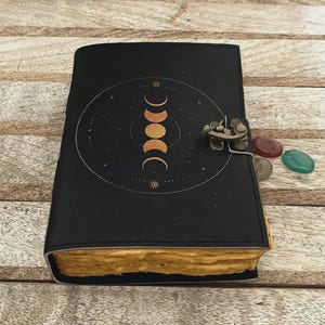Diario de cuero hecho a mano, diario de cuero antiguo, ideal para regalar, regalos de Halloween