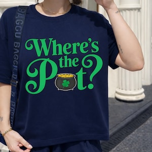 Camiseta de bebé con trébol de Wheres The Pot para el Día de San Patricio, camiseta de bebé para el Día de San Patricio, lindo top de moda, atuendo de San Patricio