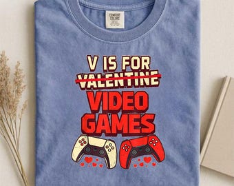 Gamer Couple Valentine PNG - V ist für Videospiele für zwei Spieler