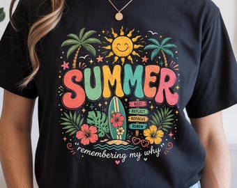Sommer Lehrer Berufliche Entwicklung T-Shirt Erinnerung an meine Warum