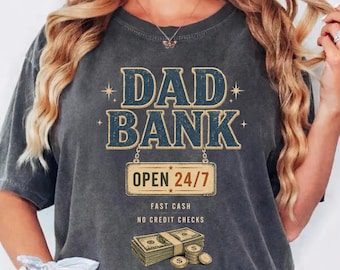 Comfort Colors® Lustiges Papa Shirt Papa Bank Shirt Vatertag Shirt Papa Geschenk Lustiges Papa Witz Shirt Geschenk für Papa von Kindern neues Papa Shirt