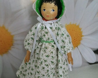 Hitty Dress Green Floral Print #1