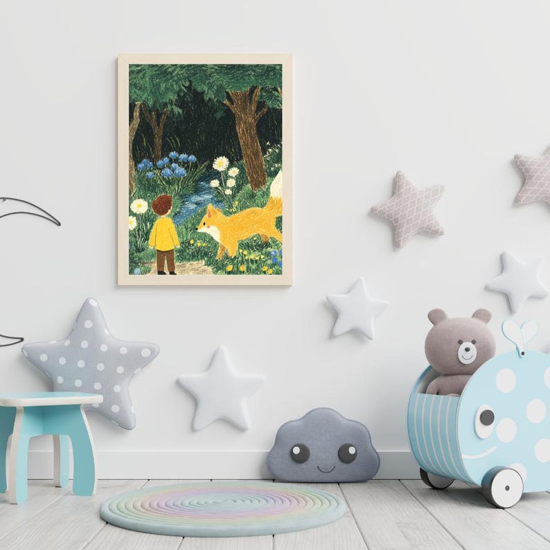 Forest Whimsy – 3 Piece Kids Digital Art Set | Woodland Animal ...