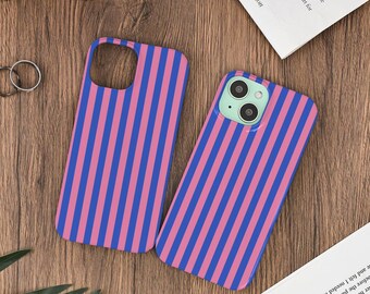 Purple Stripe Phone Case for iPhone 16, 16 Pro Max, iPhone 15, 15 Pro Max, iPhone 14, 14 Pro Max, 13 12 Pro Max, iPhone Case