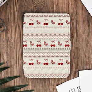 Lace Cherry Design Kindle Protective Case for Kindle 10th 11th, Paperwhite 10th 6&quot;, Kindle Paperwhite 12th 7&quot;, Kindle Colorsoft 2024, Kobo