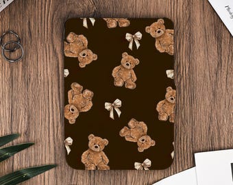 Retro Teddy Bear with Bow Kindle protective case for Kindle 11th 2022 2024, Paperwhite 11th 6.8", Paperwhite 12th 2024, Colorsoft 2024,Kobo