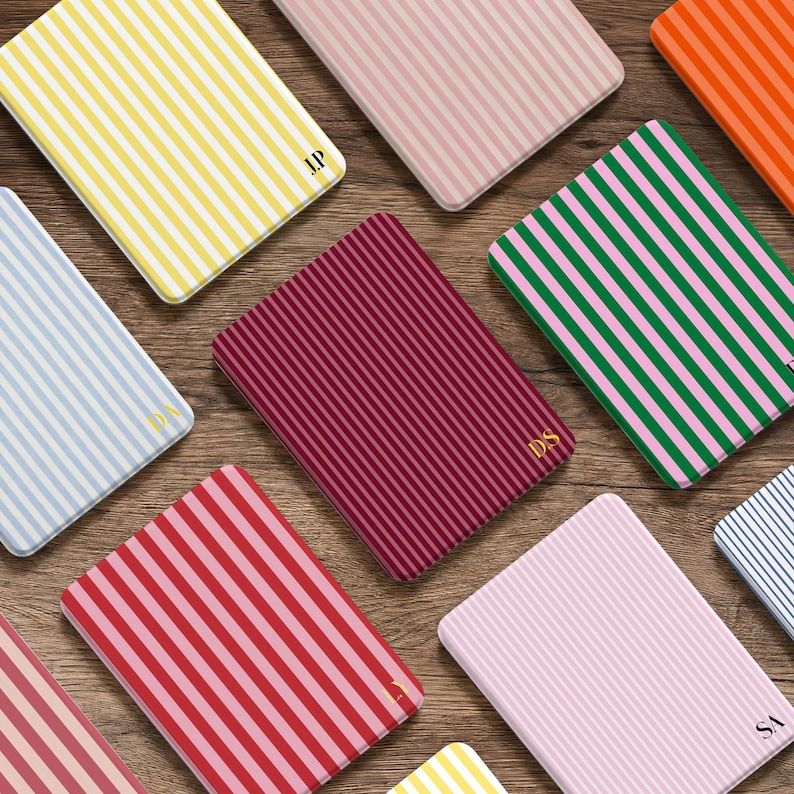 Kindle Case with Colorful Stripes, Customizable for Kindle 11th 6", Kindle Paperwhite 11th, Paperwhite 12th 7", Colorsoft 2024 Kobo Magnetic