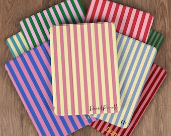 Custodia per iPad personalizzabile a righe colorate per iPad Pro 2025 13" iPad 11a generazione A16 2025 iPad Air 7 11" 2025 Mini 7 A17 Pro Pro 2025 11" 13" M3 M4