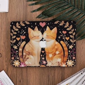 Flower Love Cat MacBook case for MacBook Air 15 2023 2024, MacBook Pro 14/16 2023 2024 13", M1 M2 M3, Air 13 2022, A2681, A3113, Laptop