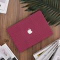 Vintage Burgundy Stripes MacBook Case for MacBook Air 15" 2023 2024, MacBook Pro 14"/16" 2021 2023 2024, M1 M2 M3, Air 13 2022, A3240, A3241 product logo