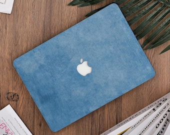 Blue Frosted Texture MacBook case for MacBook 13" Air 2025, Air 15 2023 2024, MacBook Pro 14/16 2023 2024, Air 13, M1 M2 M3, A3240 Laptop