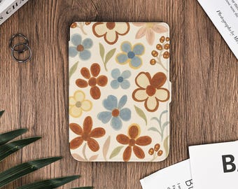 Vintage Hand-Painted Watercolor Flowers Kindle Cover for Kindle 11th 6", Kindle Paperwhite 11th, Paperwhite 12th 7", Colorsoft 2024, Kobo