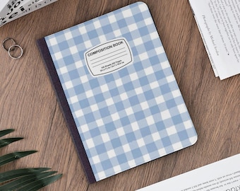 Blue Composition Book iPad Protective Case for iPad Pro 13“, iPad Pro 11”, iPad Air 6/7 11", iPad Mini 7 8.3", Air 5 10.9", iPad 10.2" 2021