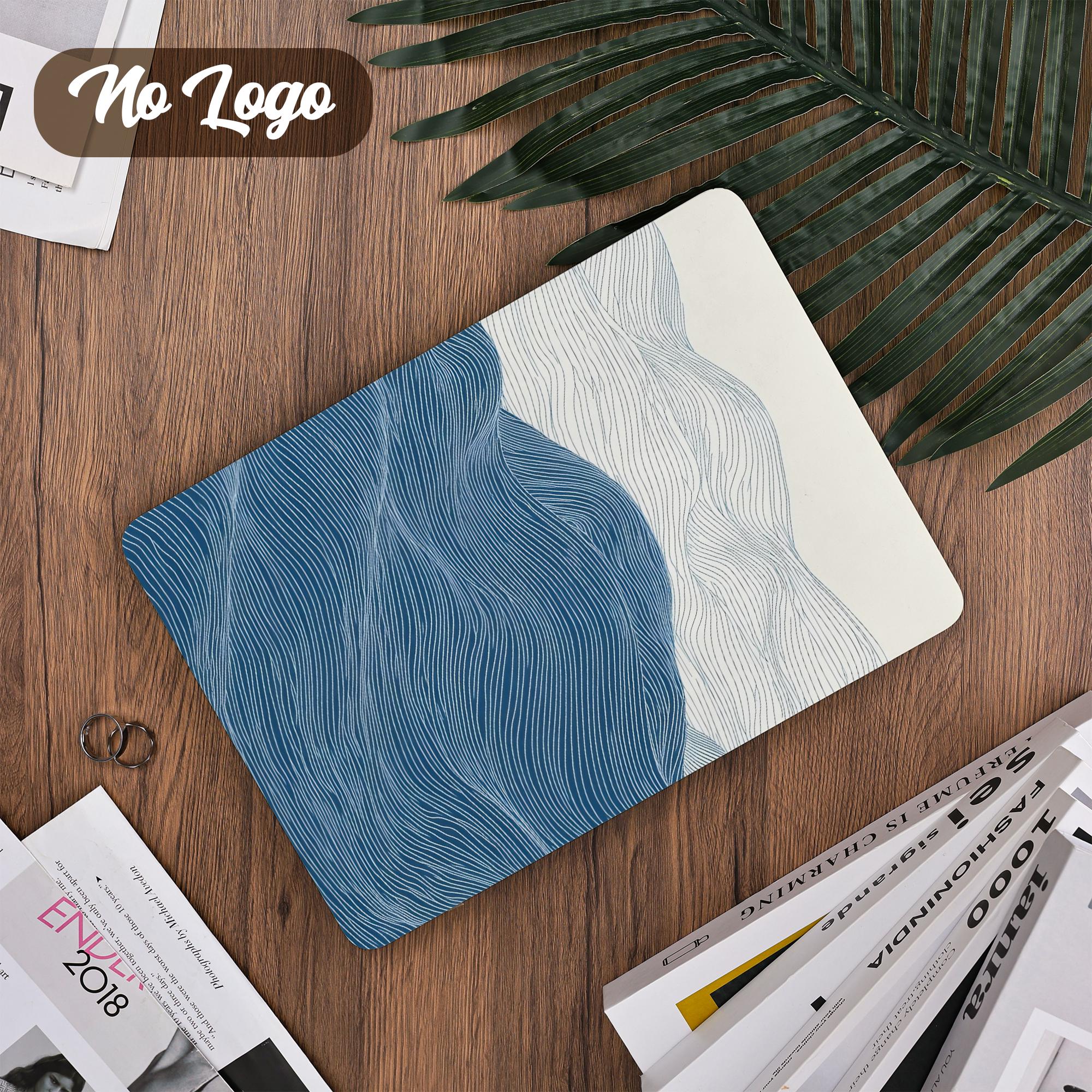 Vertical Design With Abstract Ocean Lines MacBook Case for MacBook