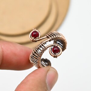 Draht Gewickelt Kupfer Handgemachter Künstlerischer Schmuck: Oxidiere Kupfer Ring