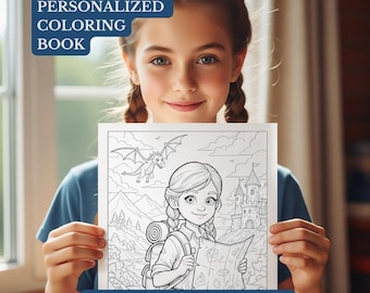 Personalized Coloring Story Book for Kids Baby Toddler – Custom Name Character – Coloring Page - Custom Kids Activity Page Baby Storybook