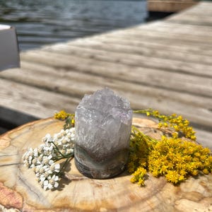 Raw Amethyst Core Specimen – Natural Cylindrical Quartz Crystal Cluster