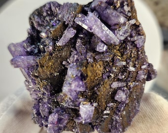Purple Quartz Crystal Cluster | Color Enhanced Quartz | Home Décor Statement Mineral