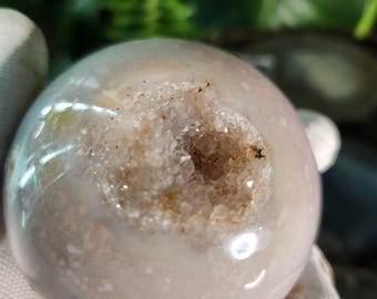 Blush Pink Amethyst Sphere | Druzy Geode Ball for Gentle Energy