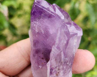 Naturlig ametistkristallpunkt – Kronchakra helande sten