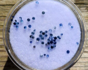 Lot of Genuine Faceted Natural Blue Sapphires (0.9–1.1 mm) – Untreated Gemstones for Jewelry Making, Fine Inlay, or Collectors – Deep Royal