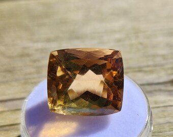 Natural 19.45 Carat Citrine Gemstone – Unheated Yellow Brazilian Octagon Cut | Genuine Golden Citrine for Jewelry, Healing & Collectors