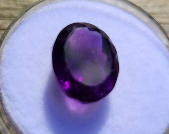 The 5 Carat Natural Faceted Amethyst Gemstone – Genuine Purple February Birthstone – High Clarity Brazilian Amethyst for Jewelry Making or C