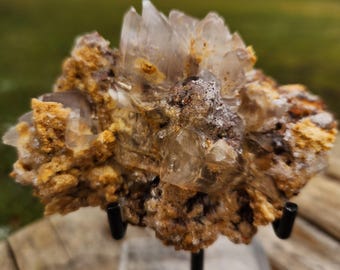 Specimen van selenietkristal: natuurlijk satijnen spar-gipscluster | Reiniging, zuivering, trillingsarme steen