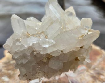 Natural Clear Quartz Crystal Cluster | Large Quartz Points