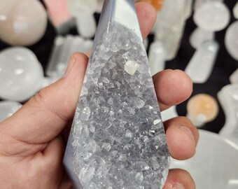 Agatdiamant med Druzy - Förstärkt och fokuserad energi för andlig emotionell