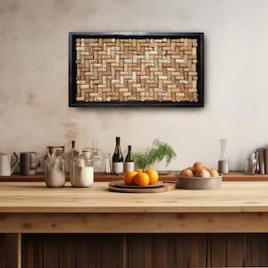 28x16&quot; Hand Made California Winery Cork Wall Art or Bulletin Board